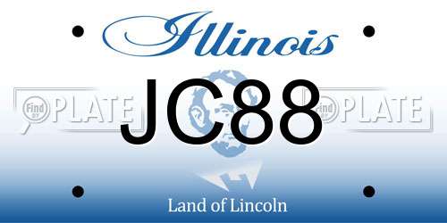 JC88 Illinois License Plate