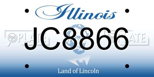 JC8866 Illinois License Plate