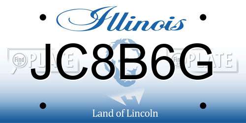 JC8B6G Illinois License Plate