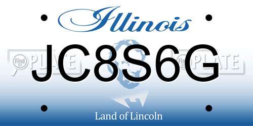 JC8S6G Illinois License Plate