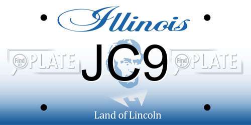 JC9 Illinois License Plate