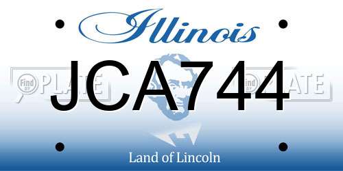 JCA744 Illinois License Plate