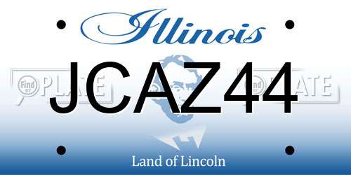 JCAZ44 Illinois License Plate