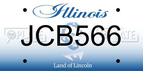 JCB566 Illinois License Plate