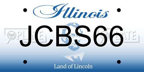 JCBS66 Illinois License Plate