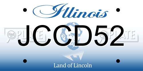 JCCD52 Illinois License Plate
