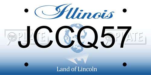 JCCQ57 Illinois License Plate