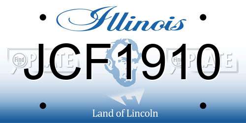 JCF1910 Illinois License Plate