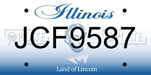 JCF9587 Illinois License Plate