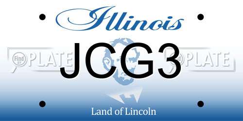 JCG3 Illinois License Plate
