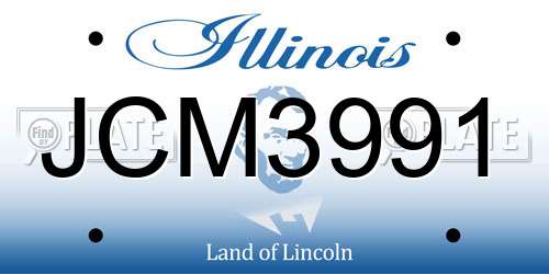 JCM3991 Illinois License Plate