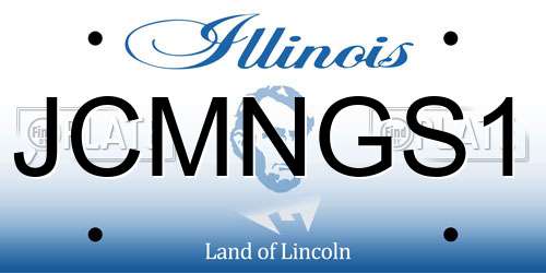 JCMNGS1 Illinois License Plate