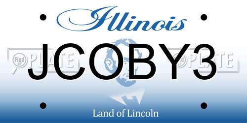 JCOBY3 Illinois License Plate