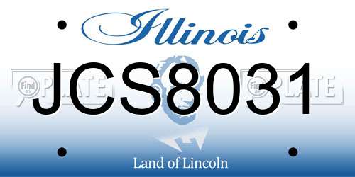 JCS8031 Illinois License Plate