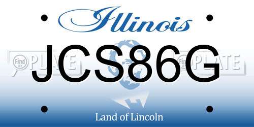 JCS86G Illinois License Plate