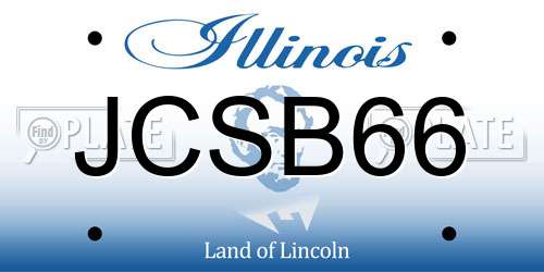 JCSB66 Illinois License Plate