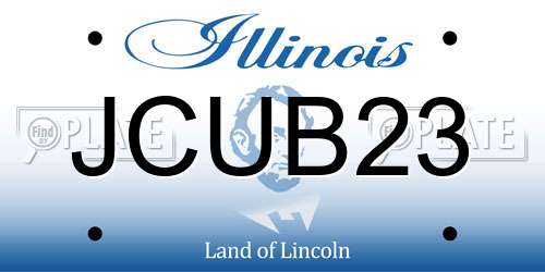 JCUB23 Illinois License Plate