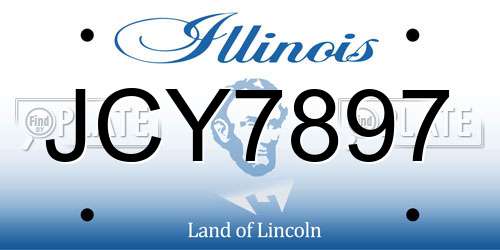 JCY7897 Illinois License Plate