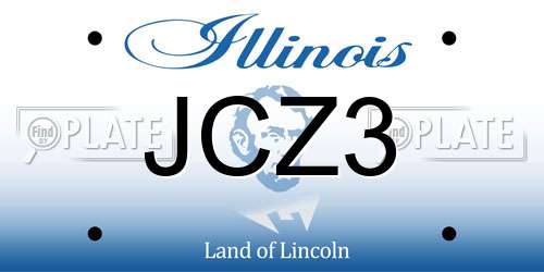 JCZ3 Illinois License Plate