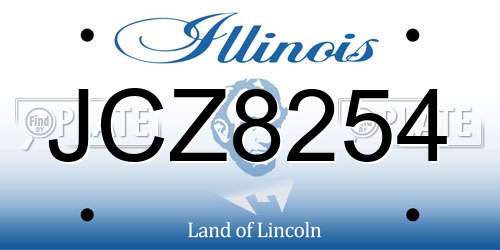 JCZ8254 Illinois License Plate