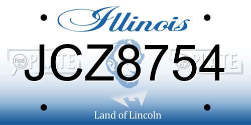 JCZ8754 Illinois License Plate