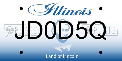 JD0D5Q Illinois License Plate