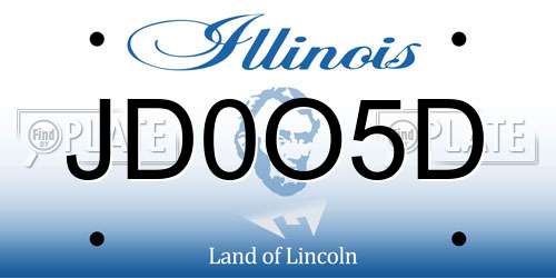 JD0O5D Illinois License Plate