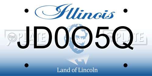 JD0O5Q Illinois License Plate