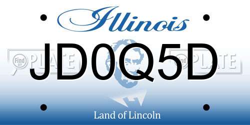 JD0Q5D Illinois License Plate