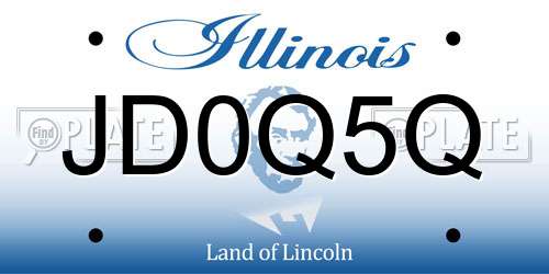 JD0Q5Q Illinois License Plate