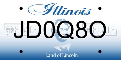JD0Q8O Illinois License Plate