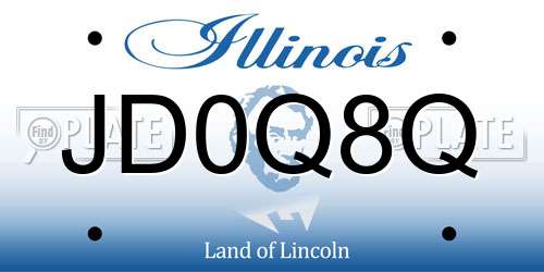 JD0Q8Q Illinois License Plate
