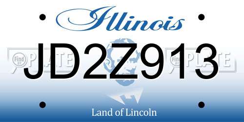 JD2Z913 Illinois License Plate