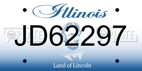 JD62297 Illinois License Plate