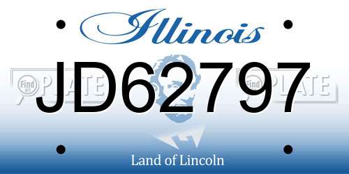 JD62797 Illinois License Plate