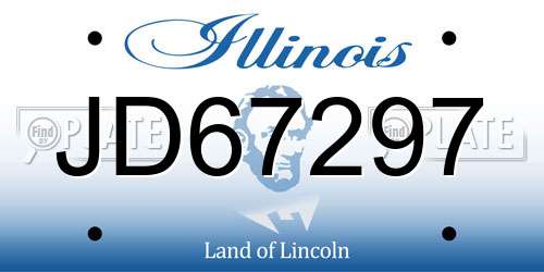 JD67297 Illinois License Plate