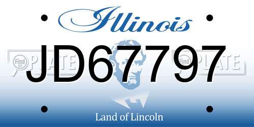 JD67797 Illinois License Plate