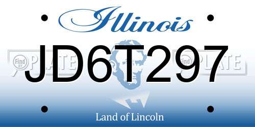 JD6T297 Illinois License Plate