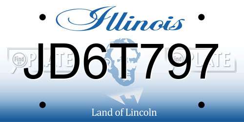 JD6T797 Illinois License Plate