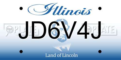 JD6V4J Illinois License Plate
