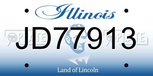 JD77913 Illinois License Plate