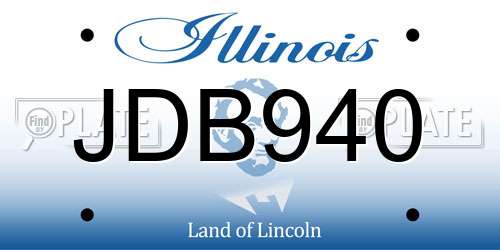 JDB940 Illinois License Plate