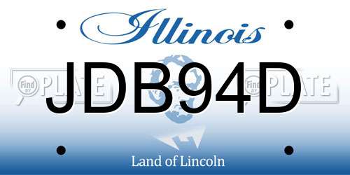JDB94D Illinois License Plate