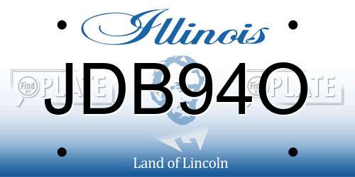 JDB94O Illinois License Plate