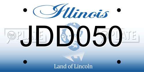 JDD050 Illinois License Plate