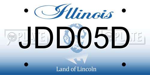 JDD05D Illinois License Plate