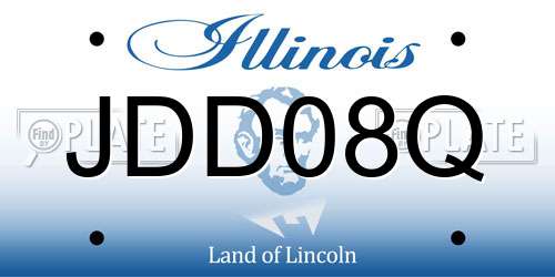 JDD08Q Illinois License Plate