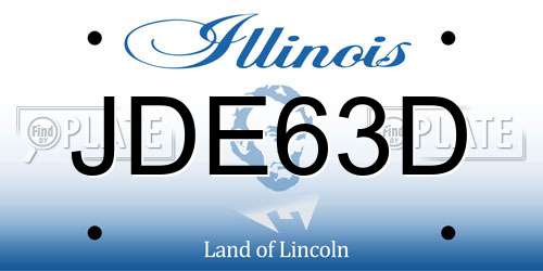 JDE63D Illinois License Plate
