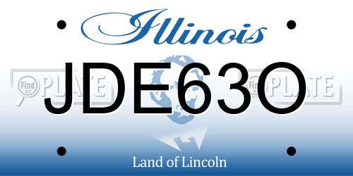JDE63O Illinois License Plate
