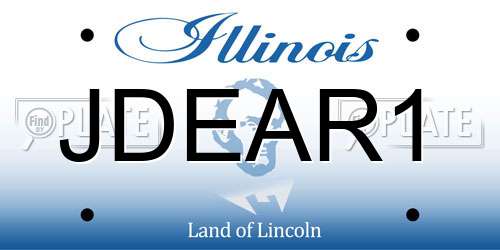 JDEAR1 Illinois License Plate